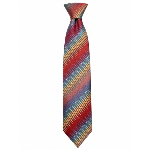 Daniel De Fasson Other - Daniel De Fasson Multicolor Designer Tie Bold Wave Stripe Mens Necktie Vintage S
